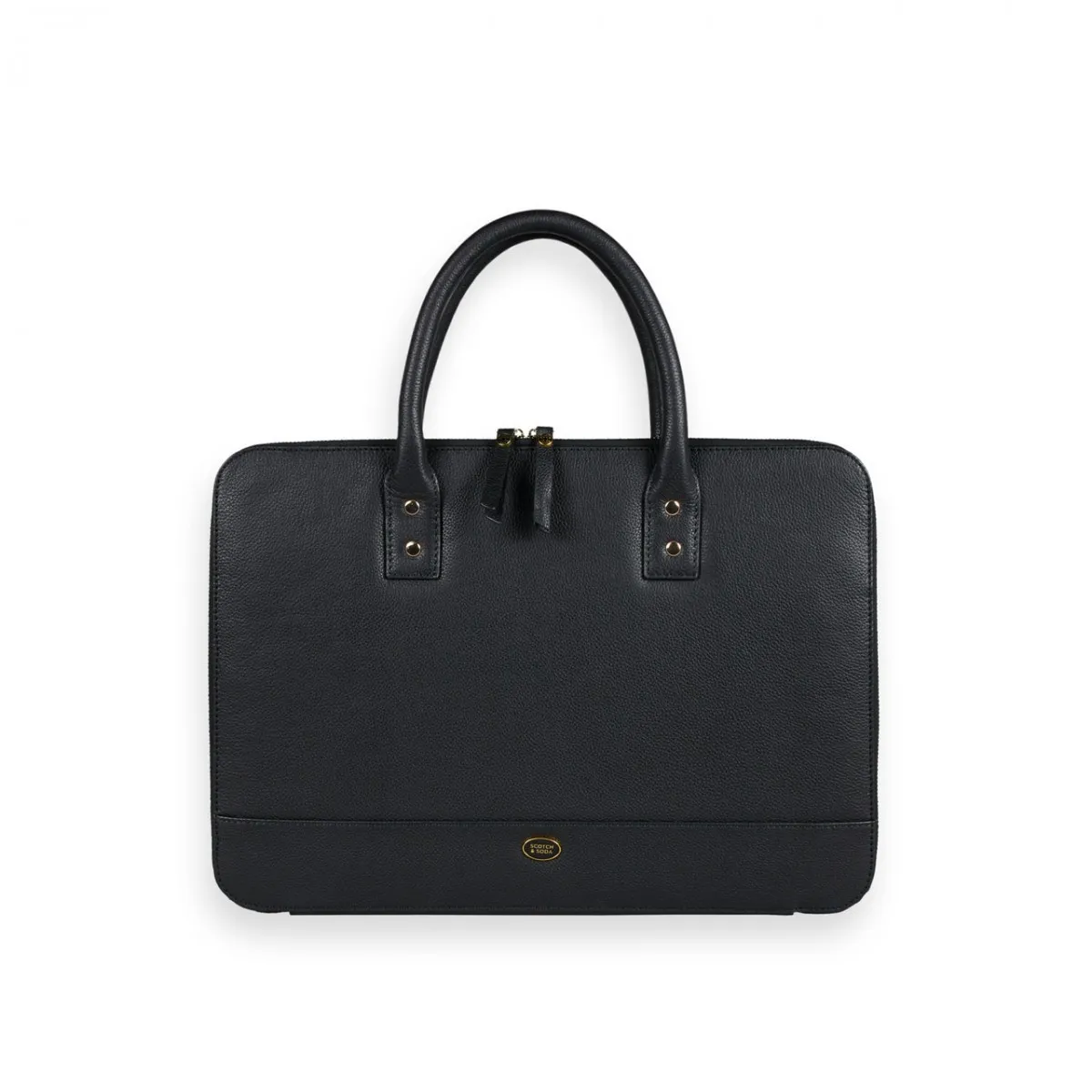 Porta Notebook In Pelle, Nero