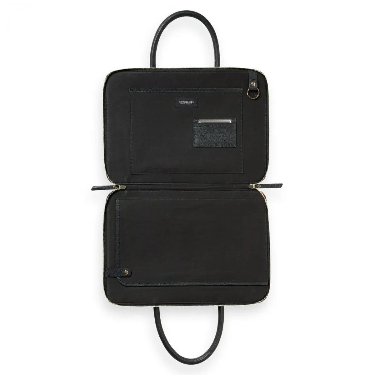 Porta Notebook In Pelle, Nero
